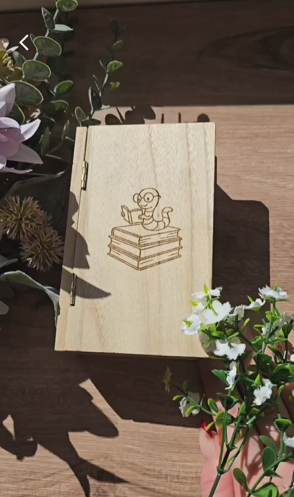 Mini Bookworm Keepsake Box